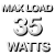 Max load 35 watts
