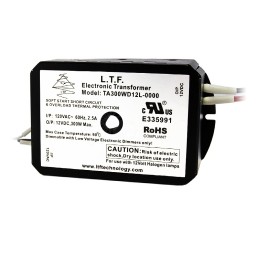 LTF 300watt no load electronic DC transformer for LED or Halogen lighting 12VDC ELV dimmable